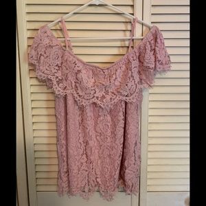 Lace off the shoulder top